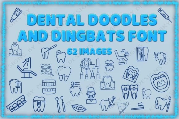 Dental Doodles Font for Creative Design